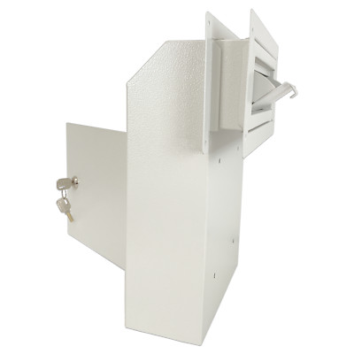 Plugsharge Door Drop Box, Mail Slots, Through the Door  Locking Mailbox, Gray