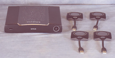 BARCO CLICKSHARE CS-200 WIRELESS PRESENTATION SYSTEM w/4 R9861500D01 USB BUTTONS