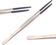 12" TWEEZERS RUBBER TIP PVC COATED STRAIGHT TIPS UTILITY FORCEPS HOBBY-CRAFTS