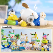 TOPTOY Sanrio Pochacco Holiday Beach Series Blind Box Confirmed Figure Gift Toy