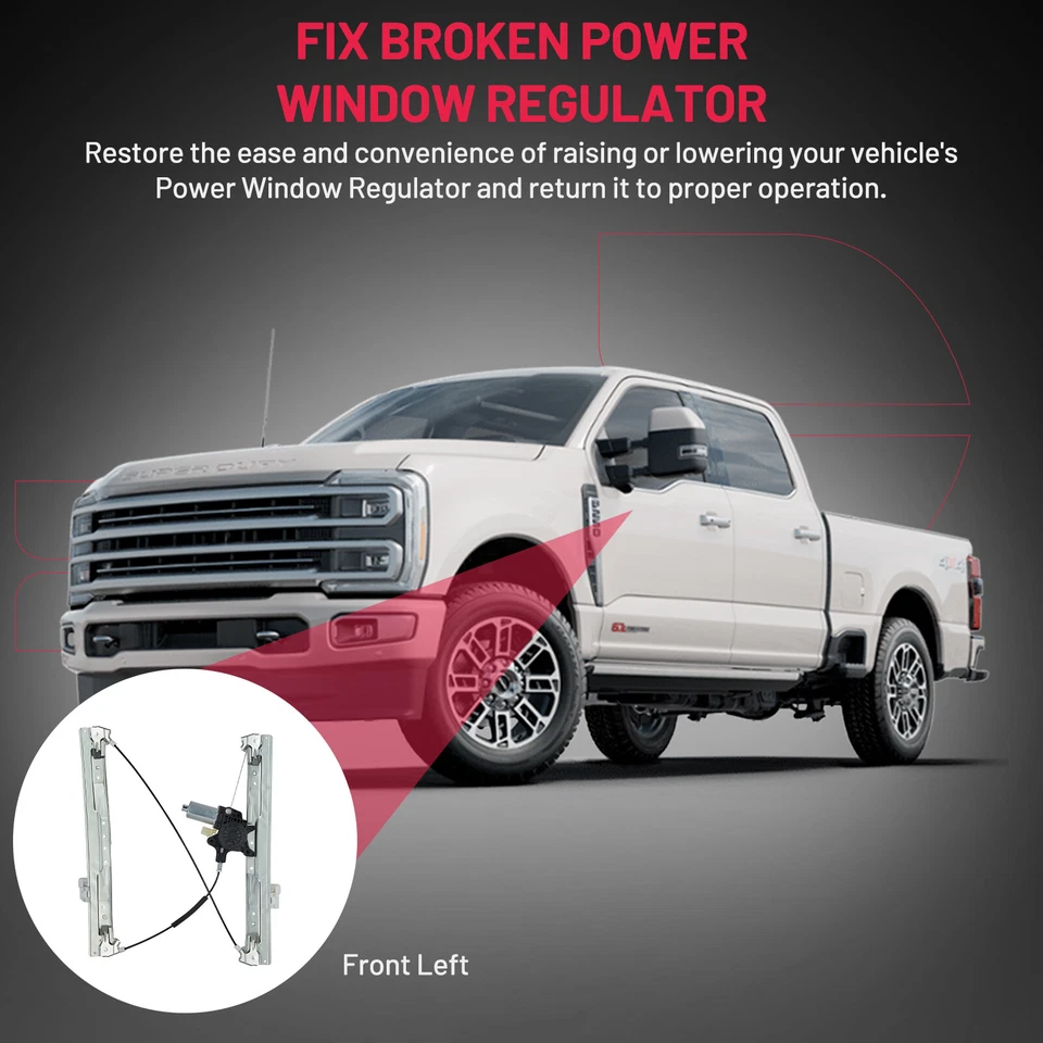 Power Window Regulator For 08-20 Dodge Grand Caravan w/ Motor Front Driver Side - Image 4 of 4