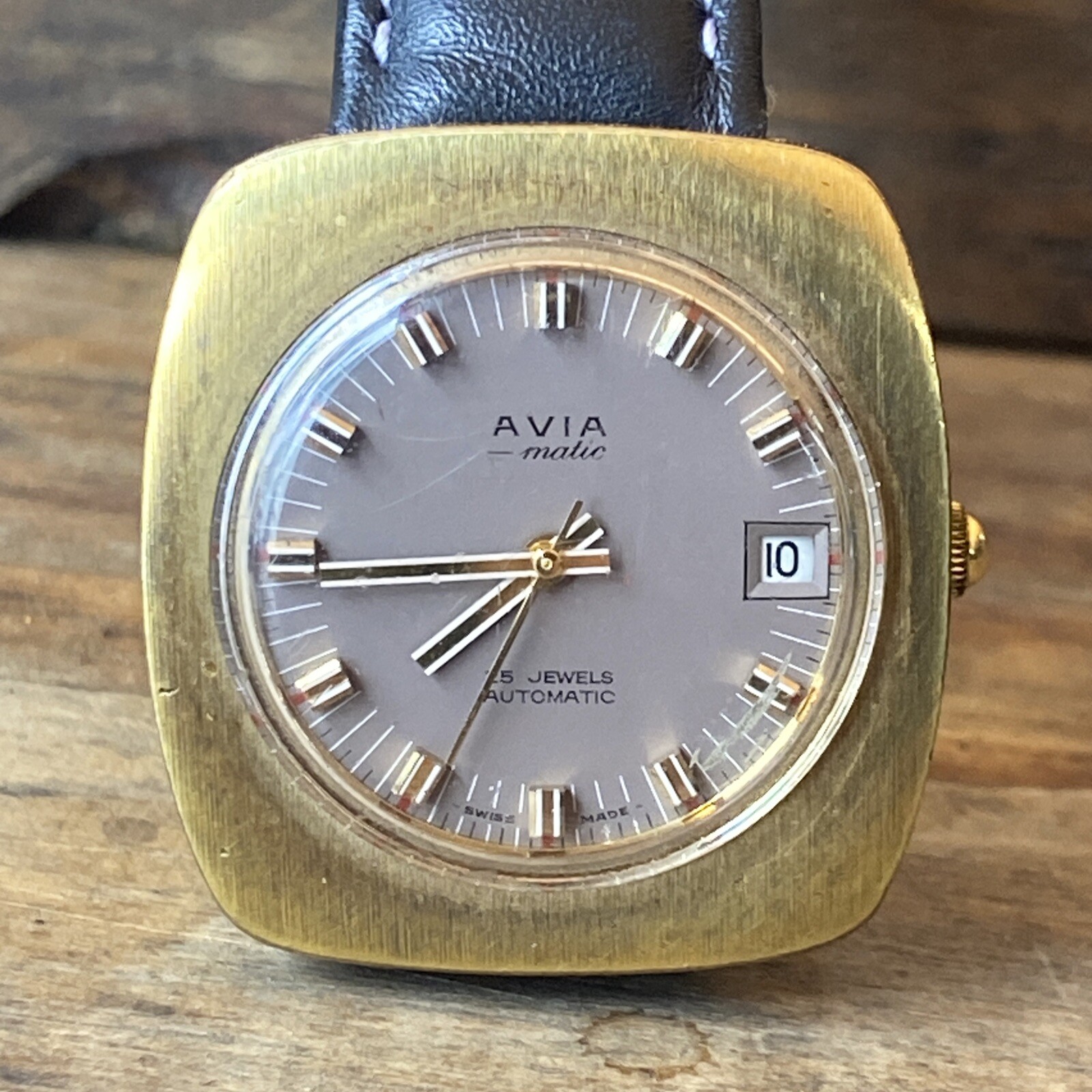 Avia Matic Date Window Automatic Winding Vintage … - image 1