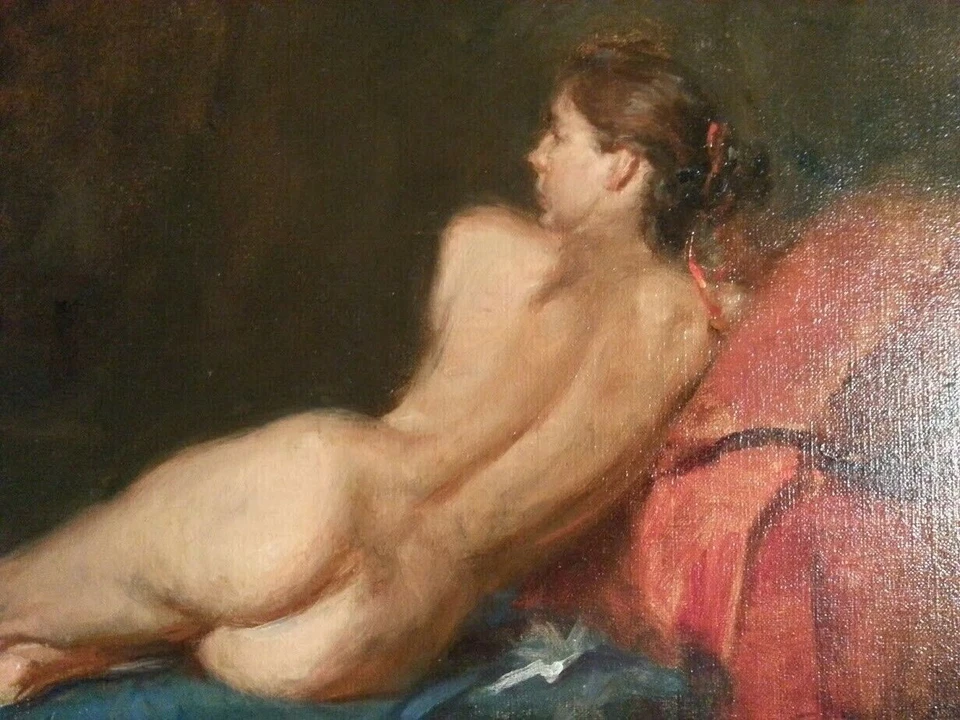 ¡MAESTRO REALISTA!! DESNUDO RECLINADO por: VICTOR ZALDÍVAR INCREÍBLE, DE HECHO Foto 3 de 4