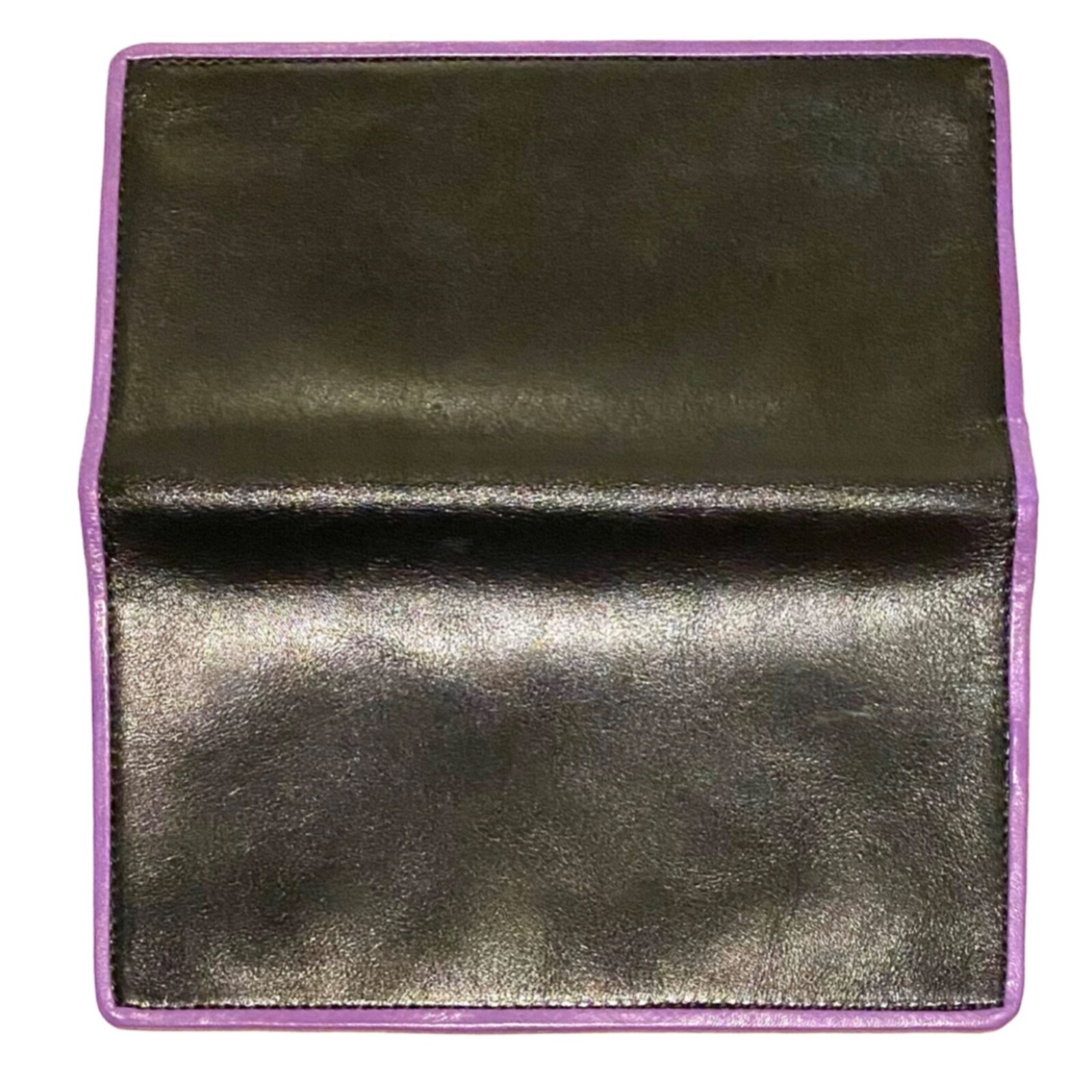DIOR MULLER soft black leather bifold checkbook cover Gem