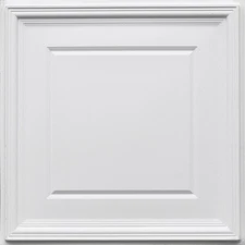 # 224 - White Matt 2'x2' PVC Decorative Ceiling Tile Glue Up/Grid