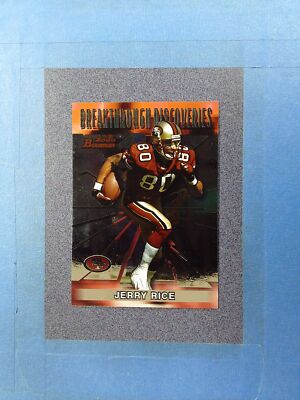 2000 Bowman JERRY RICE #BD1 Breakthrough Discoveries San Francisco 49ers @NV28