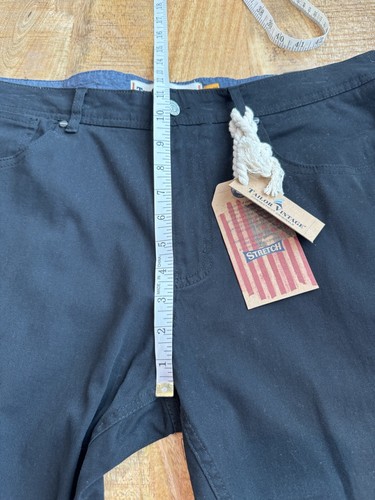 Tailor Vintage Mens Solid Black Canaan Slim Fit Pants Stretch Eco Friendly 38X32 - Picture 13 of 14