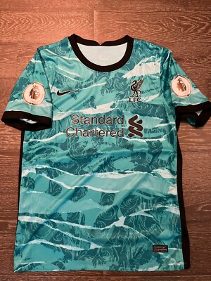 Nike Liverpool FC Player Edition 3rd Kit Green Alt Jersey Men M EPL Champ Patch eBay
