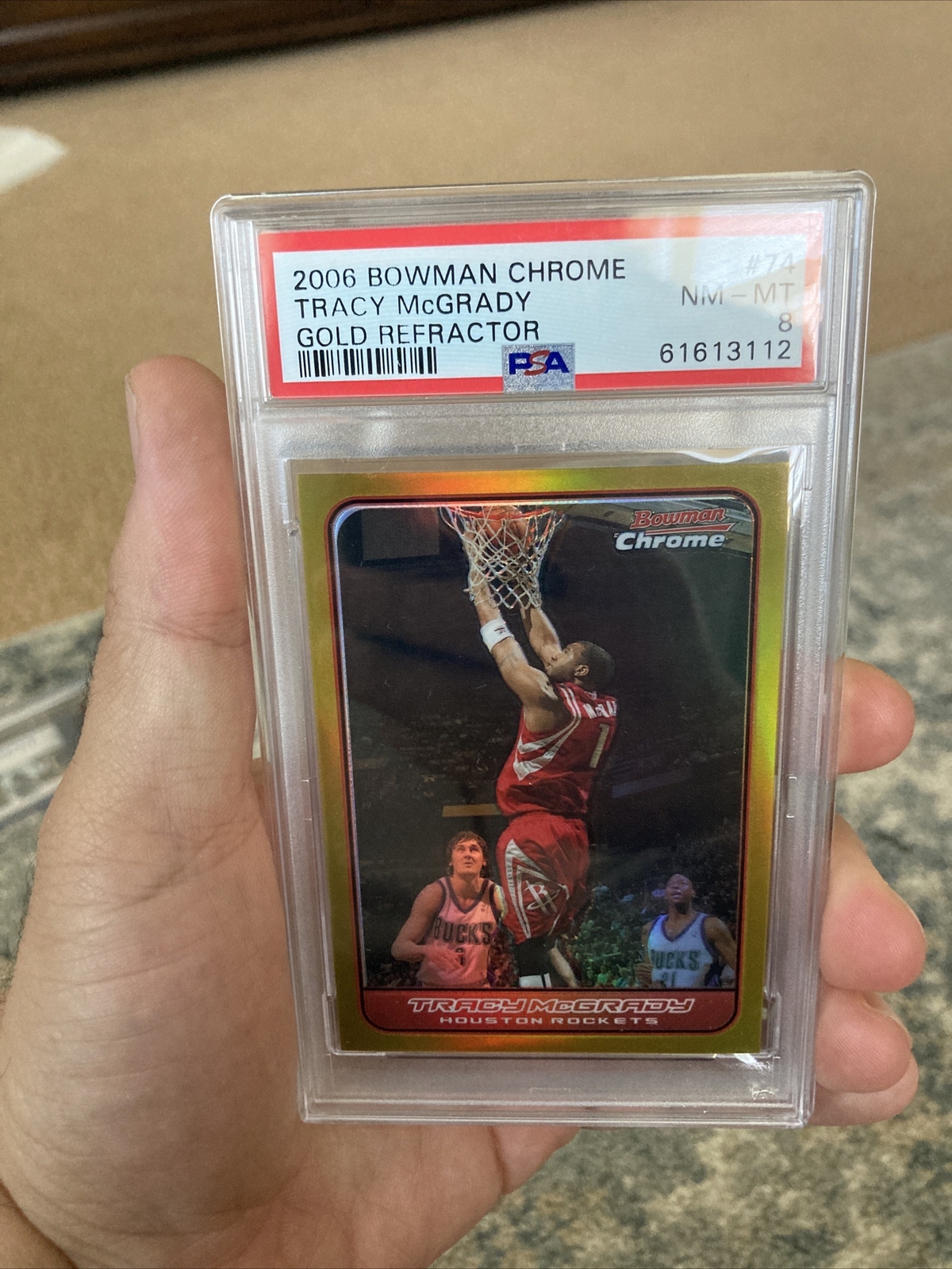 2006 Bowman Chrome Tracy Mcgrady Gold Refractor Psa 8 RARE LOW POP /50