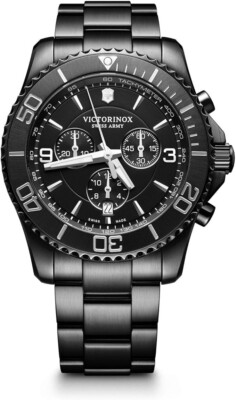 Victorinox Maverick CHRONOGRAPH Black Edition PVD Stainless Steel Watch Men New