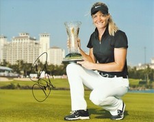 LPGA GOLFER SUZANN PETTERSEN HAND SIGNED 8x10 PHOTO A w/COA WOMEN'S GOLF PROOF 