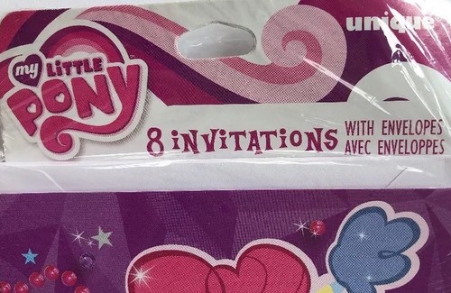 My Little Pony Birthday Party Invitations Hasbro Kids Girls Childrens *NIP!* - Picture 6 of 12