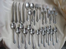 Oneida Roger Stainles 33 Summer Mist Autumn Glow Knives Spoons Sal & Din Forks +