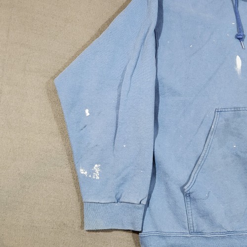 Vintage Nike Hoodie Mens Size Large Blue Sweatshirt Pullover Distressed Made USA - Picture 13 of 22