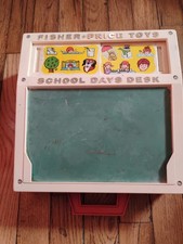 Vintage 1972 Fisher Price Toys School Days Desk