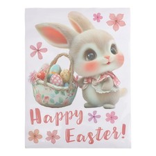 Double Sided PVC Bunny Stickers Large 30x40cm Easter Decor for Any Space