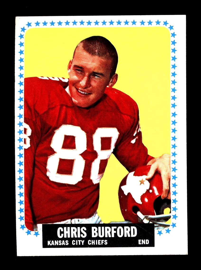 1964 TOPPS "CHRIS BURFORD" KANSAS CITY CHIEFS #94 NM-MT OR BETTER!