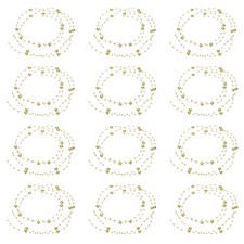 12 Pcs 4 Feet Artificial Pearl String Beads Chain for Decoration, Gold