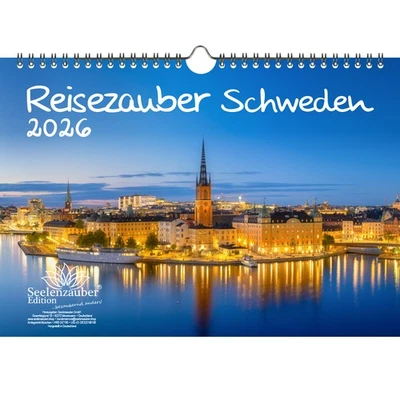 SEELENZAUBER GMBH Reisezauber Schweden DIN A4 Kalender für 2026 Stockholm Stadt Reise Land Urlaub