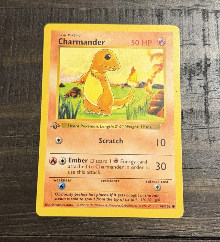 how much is charmander pokemon card worth Price - Dragon Majesty - TCG [1] Scratch (10) [1R] Ember (30) Discard 1 Fire Energy card to use this attack. Charmander Pokmon TCG 1st Edition