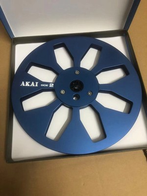 New One Pair blue  Akai 7'' tape reel Light Metal Aluminum Take Up Reel