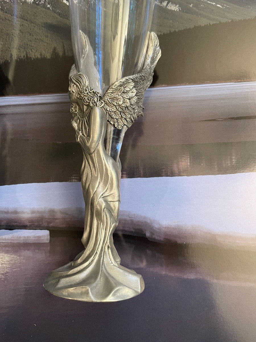 A Set Of 2 Seagull Canada Pewter Etain Zinn Wine Glass Goblet