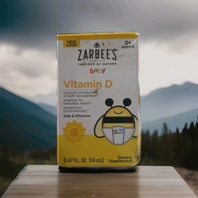 Zarbee's Vitamin D Drops for Infants 0+ 400 IU 10mcg Liquid EXP: 04/26