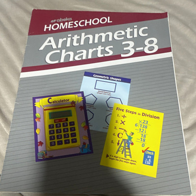 Abeka Grade 6 Homeschool Arithmetic Charts 3-8 