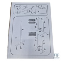 VIZ-PRO Doppelseitiger MagnetstäNder Whiteboard, Aluminiumrahmen Und StäNder, 12