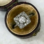 1CT Round Diamond Art Deco Vintage Engagement Ring 14K White Gold Finish Size 7