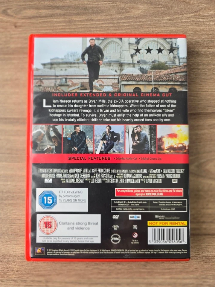TAKEN 2 DVD , 2013 , LIAM NEESON , CERT 15 - Image 3 of 4