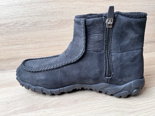 TEVA WOMEN'S Size 4.5 MOCCASIN ANKLE BOOTS NUBUCK Suede BLACK WATERPROOF - Picture 7 of 14