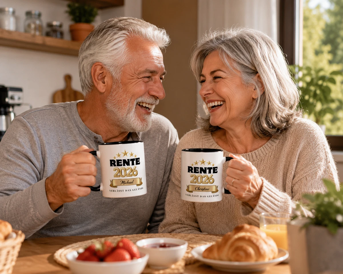 Personalisierte Rentner Tasse 2026 mit Name Geschenk Ruhestand Büro Arbeit