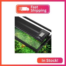 hygger Auto On Off LED Small Aquarium Light 12-17 Inches Dimmable 7 Colors Full
