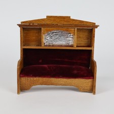 Altes Puppenstuben Holz Puppenmöbel Modellmöbel Sofa Überbausofa (42)