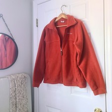 Columbia Full Zip Cozy Fleece Jacket Youth Boys XL 18/20 Burnt Orange Outdoor
