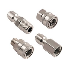 Quick Connect Fitting 3/8" NPT Pressure Washer Adapter Stainless Steel 4 Pack