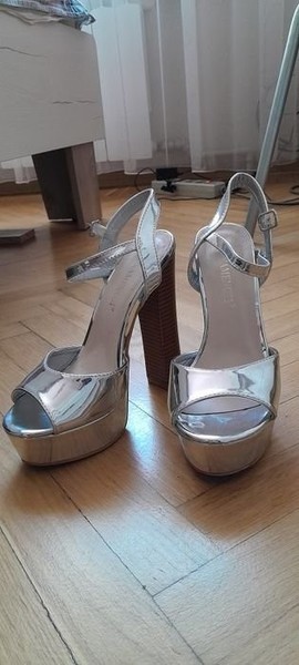 Women Heels Grey Other 37