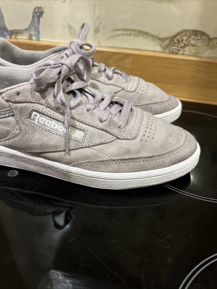 Reebok Boys Size 5 Teens Grey Suede Lace Up Trainers - Image 3 of 4