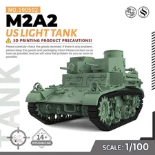 SSMODEL SS100502 1/100 15mm WarGaming Military Model Kit US M2A2 Light Tank