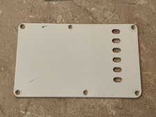 1970s Fender Stratocaster guitar tremolo back cover white