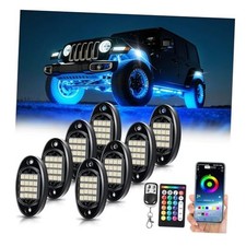 8 Pods RGBW LED Rock Lights, RGB with Pure White Rock Light for RGBW-8 Pods