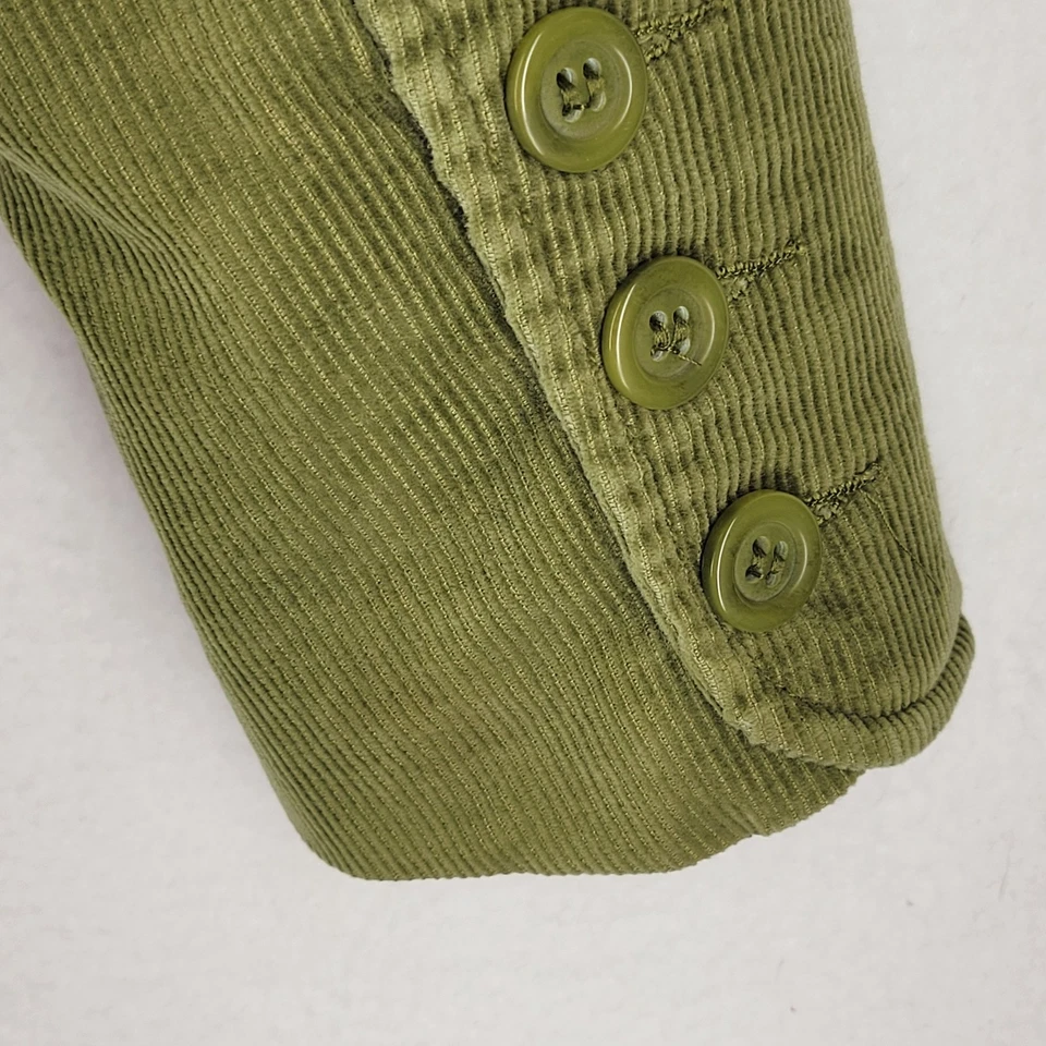 Chaqueta Blazer Y2K Vintage Pana Ajustada Para Mujer 6 Verde Preppy Academia H&M Foto 4 de 4