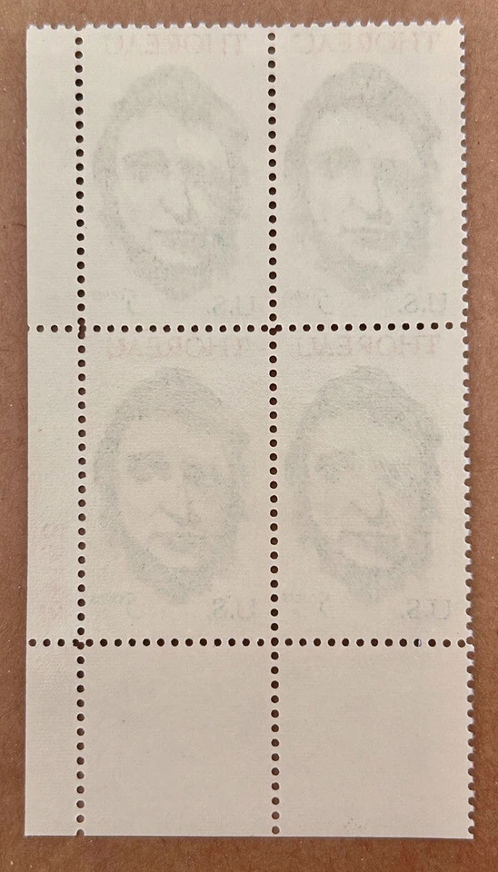 Scott #1327 Henry David Thoreau, 1967 US 5c Stamp Block, mnh, og vf - Image 2 of 2