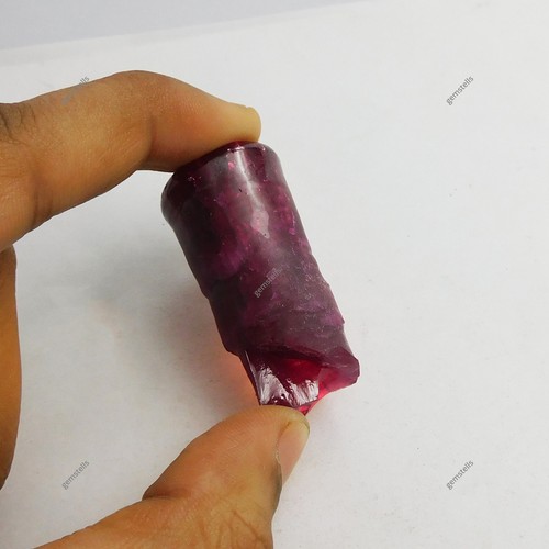 CERTIFIED 132 Ct Natural Red Ruby Uncut Loose Gemstone Uncut Raw Rough - Picture 3 of 8