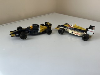 2 x Vintage Hornby Hobbies / Scalextric F1 Racing Slot Cars Untested