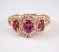 Double Halo Wedding Ring 2.50Ct Oval Cut Lab Created Ruby 14K Yellow Gold Plated