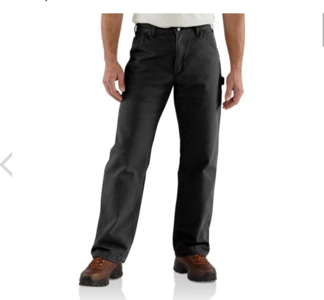 Carhartt Mens Cargo Work Pants 40x30 Loose Straight Washed Flannel Lined