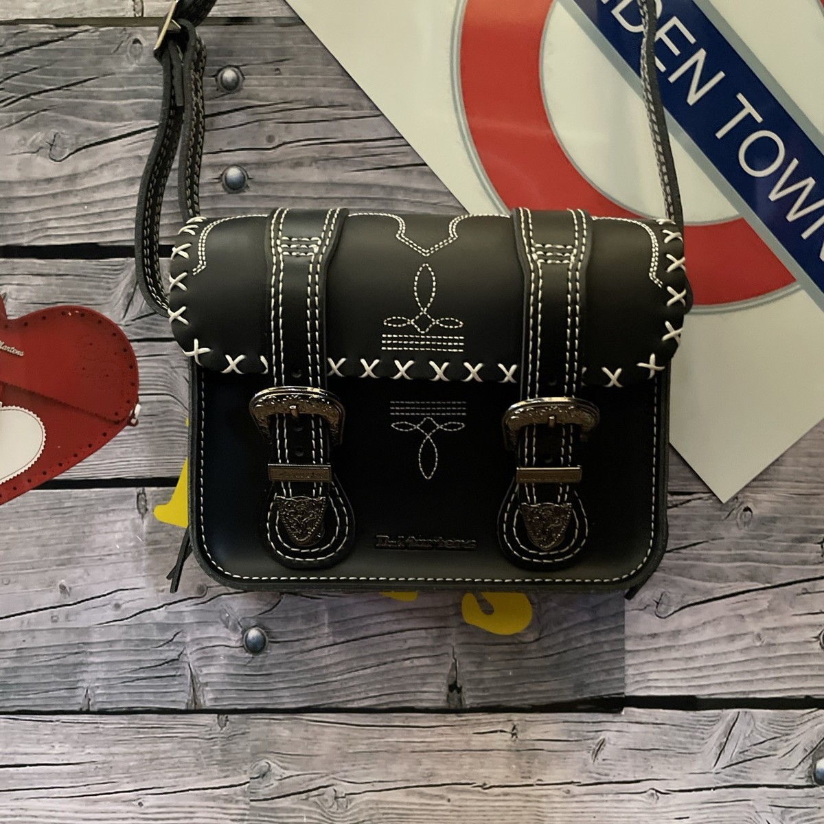 Rare Dr Martens Inch Gothic Americana Contrast Stitch cross body