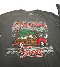 BUC-EE'S Gray Long Sleeve T-Shirt Christmas in Texas Size Youth Medium